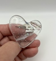 Handmade Dichroic Glass Heart Object de Arté Keepsake- “You Are Loved&quot; #... - $45.00