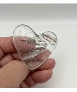 Handmade Dichroic Glass Heart Object de Arté Keepsake- “You Are Loved&quot; #... - $45.00