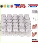 100 Sets of 5ml Clear Glass Bottles with Aluminum Screw Top Lids for Crafts - $664.49 MXN