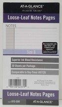 AT-A-GLANCE Loose-Leaf Notes Pages, 87128 DAY-TIMER, Refill, #013-200, Size 3 - £10.94 GBP