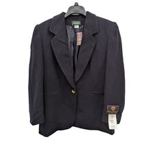 Vintage Harve Benard Black 70% Wool Single-Breasted Blazer Black Size 8 ... - $179.99