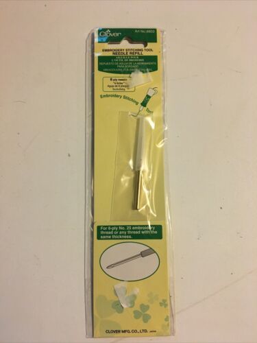 Clover Embroidery Stitching Tool Needle Refill Six Ply 6 Brin 8803 NEW!  - $4.94