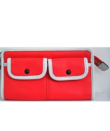 COACH 48885 Legacy Archive Coral Pink White Zippy Clutch Wallet NeW - $128.21