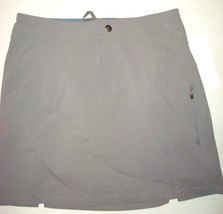 Womens New 8 NWT Columbia Gray Skort Skirt Shorts Zip Pockets UPF 50 Jus... - £69.82 GBP
