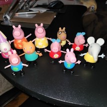 Lot Of 10 Peppa Pig Figures Toys Jazwares Hasbro - £9.89 GBP