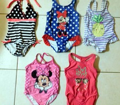 Swimsuit Lot 5 Toddler Girls 1 Pc Sz XS &amp; 4T  Preowned (R) - $34.99