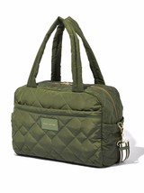 Marc Jacobs Quilted Nylon Medium Weekender Travel Bag Dark Green New ML2... - $97.99
