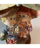 Vintage BOY &amp; Girl Porcelain Figurine Under The Umbrella 6 Inch - £25.67 GBP