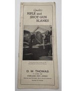 Rifle &amp; Shot Gun Blanks Stock Brochure Catalog Vintage D W Thomas - £10.74 GBP