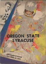 Oregon State vs Syracuse Football October 26 1963 ORIGINAL Program  - £39.43 GBP