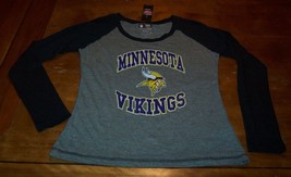 Vintage Style Women&#39;s Teen Minnesota Vikings Nfl T-Shirt Medium New w/ Tag - £15.82 GBP