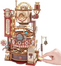 Robotime ROKR Marble Chocolate Factory 3D Wooden Puzzle Games Assembly M... - $163.98