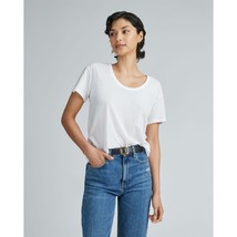 Everlane Womens The Air Scoop-Neck Tee Shirt Top Lightweight White L - £18.81 GBP