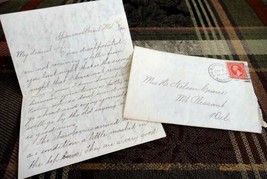 1900 antique NELSON CRANE LETTER w envelope MT PLEASANT MD - £27.05 GBP