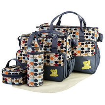 5PCS Baby Nappy Diaper Bags Set Mummy Diaper Shoulder Bags w/ Nappy Changing ... - £32.93 GBP