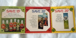 Vintage Coupons for Final Net Long &amp; Silky &amp; Sunshine Harvest 1971 - £2.38 GBP