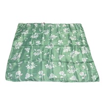 Vintage Godiva Chocolatier Green Rose Print Scarf – 100% Polyester - $23.40