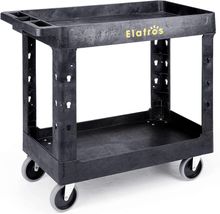 550 lbs Capacity Plastic Service Cart – 34” x 17” with Full Swivel Casters - $272.20