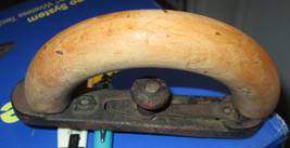 (2) TWO Antique Sad Iron Wood HandleS - $22.65