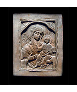 Virgin Mary and Baby Jesus Christian Icon plaque Sculpture Replica Repro... - £30.18 GBP