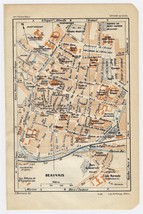 1930 Original Vintage City Map Of Beauvais / Boway / France - £19.06 GBP