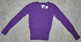 Womens Sweater Jr. Girls SO Purple V-Neck Long Sleeve-size S - £12.38 GBP