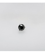 14K White Gold Black Round Diamond Martini Single Stud Earring 2ctw - $315.05 CAD