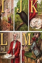 I, J , K, L, M Illustrated Letters by Edmund Evans - Art Print - £17.52 GBP+