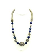 Nepal Tibetan Bib Necklace Lapis lazuli Nepalese Ethnic  Handmade Jewelr... - £30.50 GBP