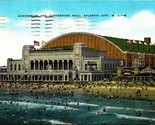 Auditorium and Convention Hall Atlantic City NJ New Jersey Linen Postcar... - $3.51