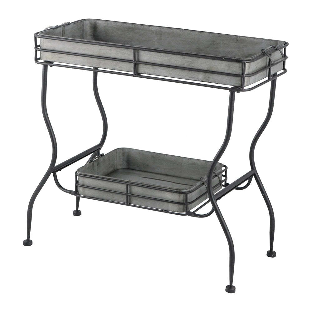 Maggie Galvanized Tray Accent Table 32x15x31' Item image 3
