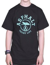 Asphalt Yacht Club Hombre Negro Menta París Yate Vida Camiseta AYC1520894 Nwt - £12.06 GBP