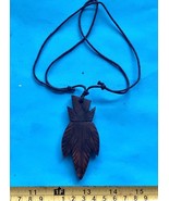 Plant Leaf shape pendant necklace Filipino handmade Mini knife Kamagong ... - $13.67