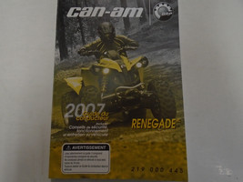 2007 Can Am Renegade Operators Guide Owners Manual Factory Book OEM French - $29.01