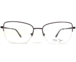 Marchon Eyeglasses Frames TRES JOLIE 190 505 Purple Cat Eye Half Rim 54-... - $46.54