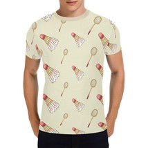 Shuttlecock Badminton Sports Men&#39;s All Over Print T-shirt (USA Size) - $27.00
