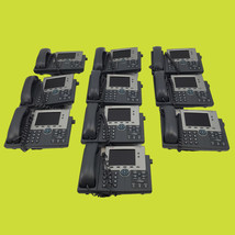 Lot Of 10 Cisco CP-7945 VOIP Business IP Phone w/ Stand and Handset #PV9945 - $86.98