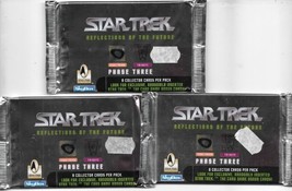 Star Trek Reflections of Future Trading Cards Phase Three 3 UNOPENED PACKS 1996 - £3.90 GBP
