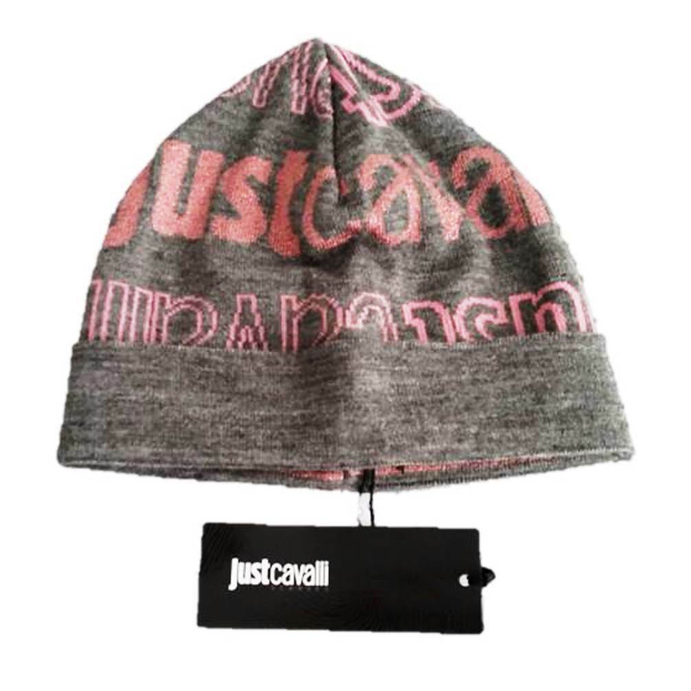 JUST CAVALLI Branded PINK / GREY Hat BEANIE Made in Italy - ONE SIZE Fre... - $118.77