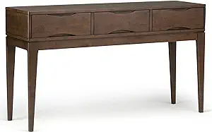 Harper Solid Wood 54 Inch Wide Mid Century Modern Console Sofa Entryway ... - $545.99