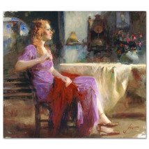 Pino S/N Embell Stretched Canvas &quot;Longing For&quot; Waiting for someone 32x36 coa - £2,658.62 GBP