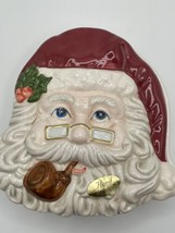 VTG Christmas Santa Claus Holiday Trinket Box by Papel made in Sri Lanka Asia - £32.44 GBP