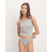 Everlane Womens The Cotton Thong Panties Underwear Heathered Gray M - $10.69