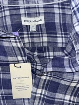 Peter Millar Men’s Purple White Plaids Cotton Shirt Size L - £80.35 GBP