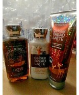 NEW SET 3 Bath and Body Works- Gingerbread Latte BODY CREAM LOTION BODY ... - £31.25 GBP