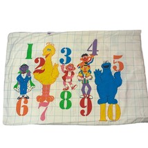 Vintage Sesame Street Pillowcase Big Bird Bert Ernie Muppets Flannel Cou... - £5.99 GBP