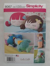 Simplicity 8067 ~ Emmi&#39;s Cottage ~ Stuffed Doll Face Pillows Mermaid &amp; B... - $8.42