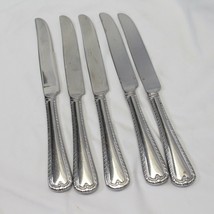 Reed &amp; Barton Wakefield Stainless Dinner Knives 9.625&quot; Lot of 5 - £19.57 GBP