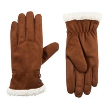 Isotoner women’s microsuede touchscreen gloves in Cognac - size L/XL - £30.73 GBP