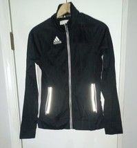 Adidas Climalite Black Women Polyester Long Sleeve Activewear Tricot Jacket S - £11.59 GBP